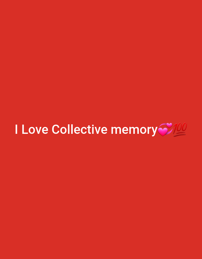 The image is a photograph with a solid red background. In the center of the image, there is white text that reads "I Love Collective memory" followed by two pink heart emojis and the number "100" with an underline. There are no people or discernible environmental features in the image. It is impossible to determine the location of Yessentukskaya, Russia, from this image.