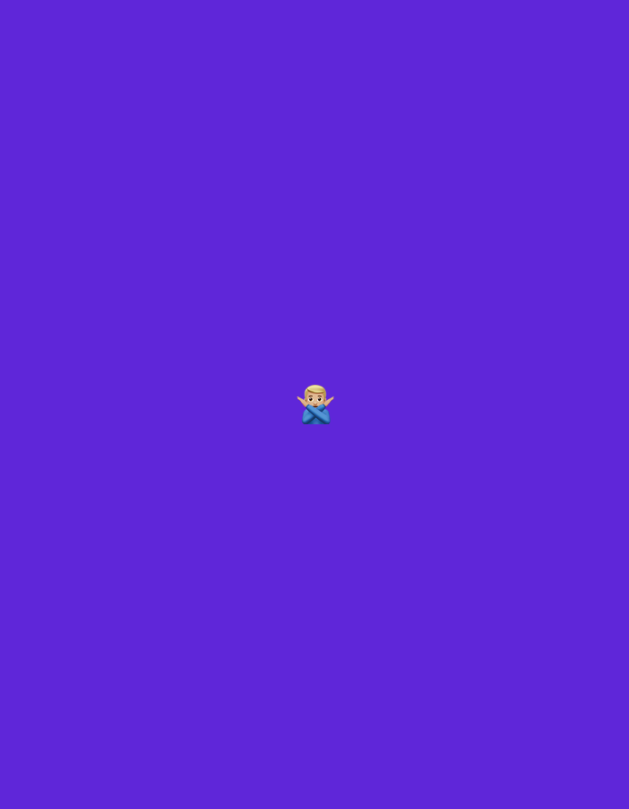 A single emoji of a baby wearing blue is centered on a plain purple background. The emoji is depicted from the chest up, with blonde hair and arms crossed over its chest. The background is a solid, vibrant purple. There is no information in the image to suggest a specific location in Moscow, Russia, or any other details about the environment.