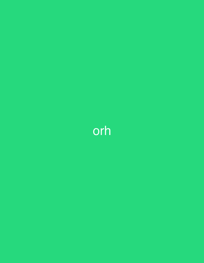 The image displays a solid green background. Centered on this background, the white lowercase letters "orh" are visible. No discernible features, structures, individuals, objects, actions, or environmental elements are depicted within the image that would suggest a specific location in Casablanca, Morocco, or any other geographical context.