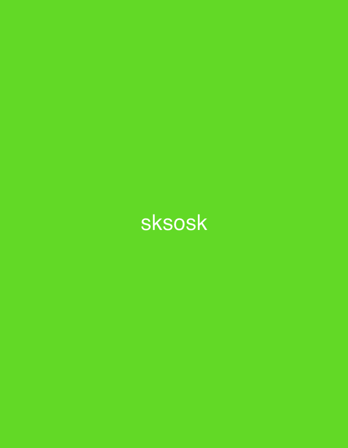 A solid green background with the word "sksosk" written in white in the center of the image.