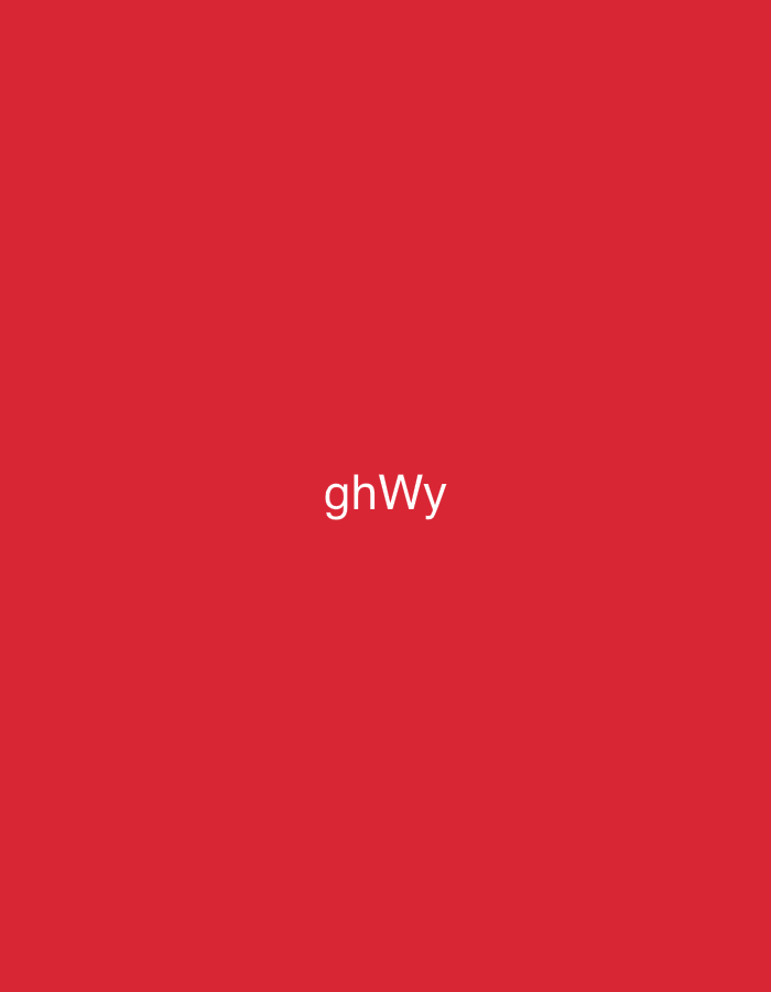 The image displays a solid red background. Centered horizontally and vertically on this background is the text "ghWy" rendered in white, sans-serif font. No other elements, subjects, objects, or environmental details are present.
