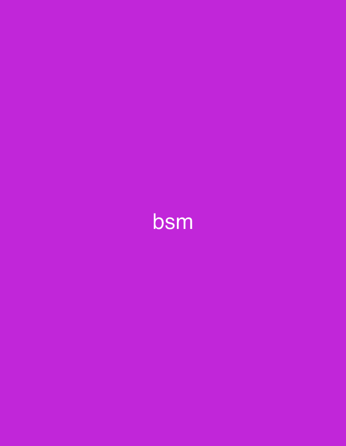 The image displays a solid, vibrant purple background. Centered horizontally and slightly above the vertical midpoint, the white, sans-serif lowercase letters "bsm" are visible. There are no people, physical objects, or environmental details present in the image. The scene is an abstract digital graphic without any discernible geographical indicators, and therefore provides no visual information to suggest a location in Casablanca, Morocco, or any other specific city or country.