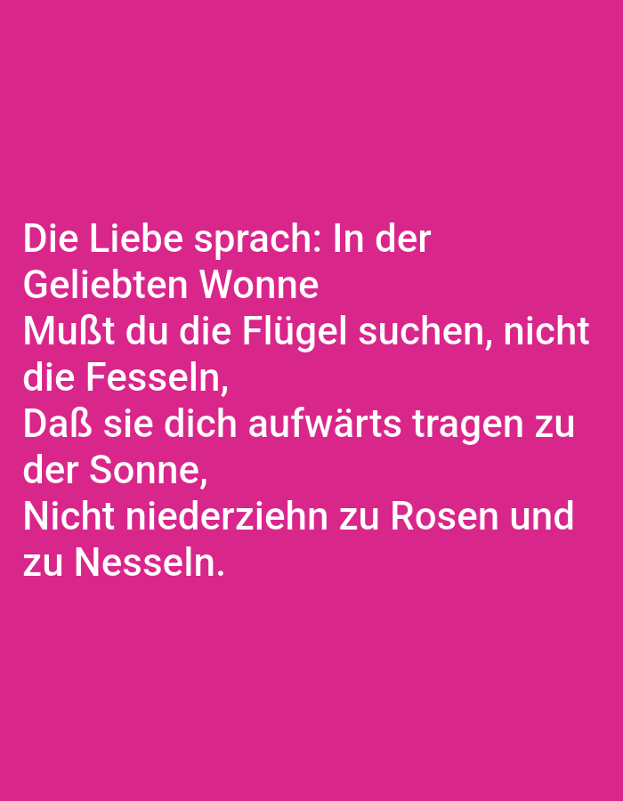 The image is a digital artwork with white text on a vibrant pink background. The text is a quote in German. There are no people, subjects, objects, actions, or interactions depicted, nor is there any indication of a location in Tallinn, Estonia. The environment is simply a solid color background.