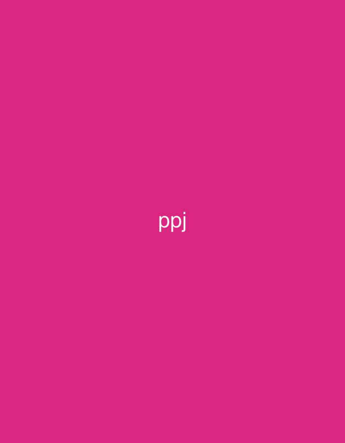 The image displays a solid, uniform magenta background (RGB approximately 216, 26, 117; Hex #D81A75). Centered horizontally and slightly below the vertical midpoint, the white lowercase letters "ppj" are rendered in a sans-serif typeface. No other elements, such as people, subjects, objects, actions, interactions, or specific environmental features, are visible within the frame. There is no visual information present in the image to indicate a specific geographic location, including the city of Casablanca, Morocco.