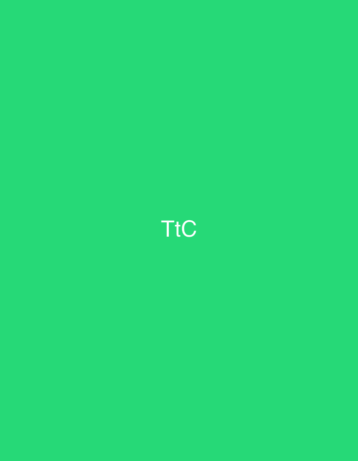 A digital image, set in Casablanca, Morocco, displays the white text "TtC" centrally positioned against a solid, vibrant green background. No other subjects, objects, or actions are depicted within the frame.