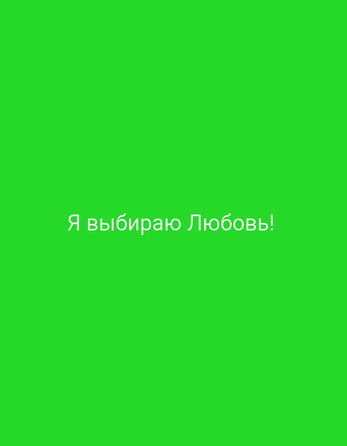 The image is a solid green background with the white text "Я выбираю Любовь!" in the center. The translation is "I choose Love!". There is no information in the image to determine a location in Lermontov, Russia.