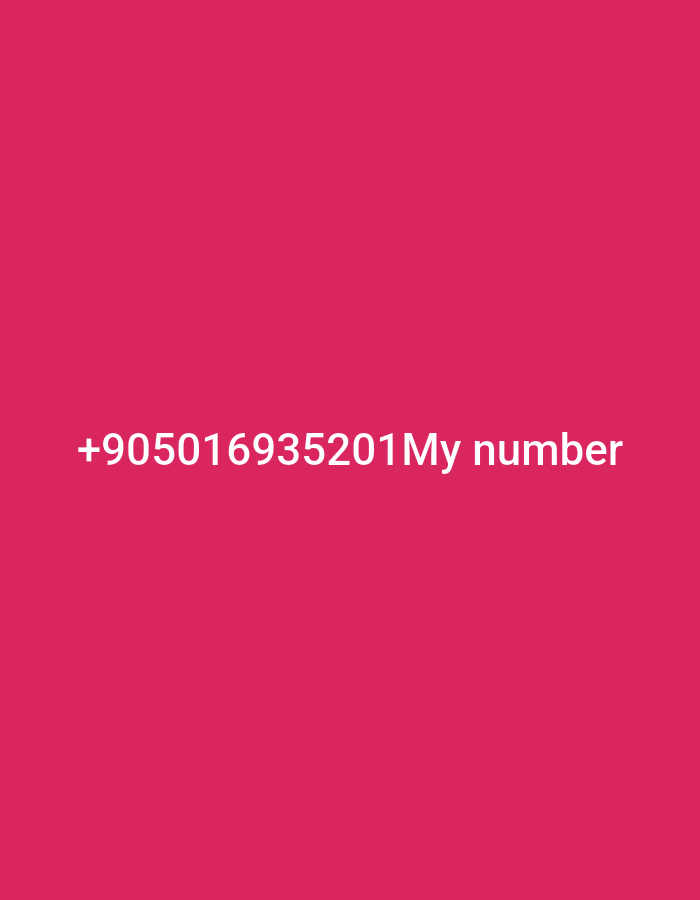 A plain pink background fills the frame of the image. In the center of the image, white text reads: "+905016935201 My number".
