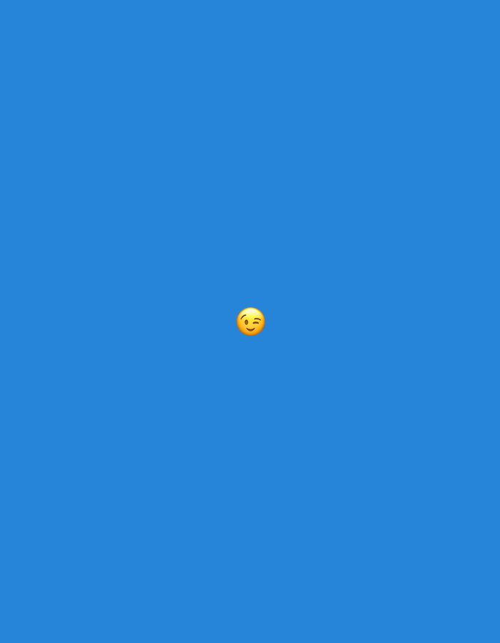 The image is a digital illustration of a yellow emoji with a winking face and a slight smirk, set against a solid, vibrant blue background. There are no discernible elements in the image that suggest a specific location within Moscow, Russia, or any other geographical setting. The composition is minimalist and abstract.