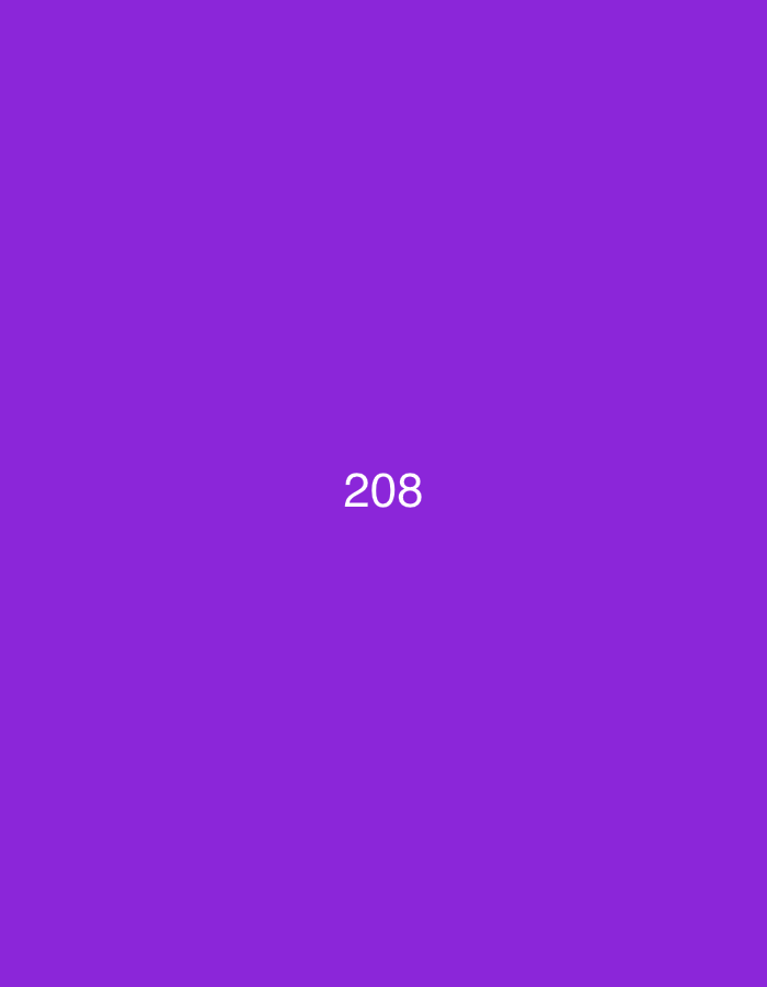 The image shows a solid purple background with the number "208" centered on it in white text. There are no other objects, people, or environmental details present in the image. The location of this image in the city of Đà Nẵng, Vietnam, is not determinable from the visual information provided.
