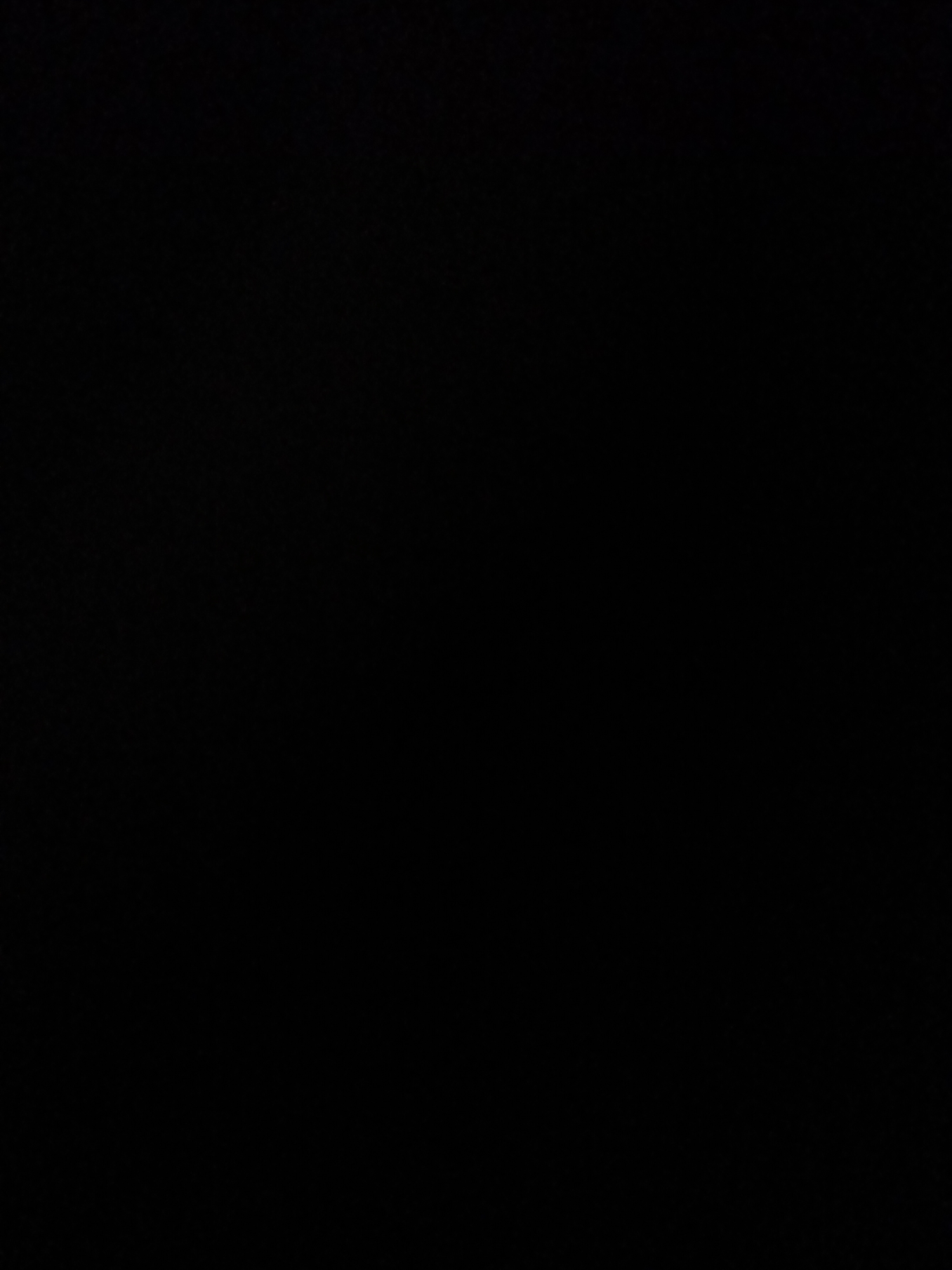 The image is a very dark, nearly black abstract photograph. There are no discernible subjects, objects, scene, setting, or activity taking place. No notable details such as time of day, weather, location cues, or emotions are visible. There is no visible text in the image.