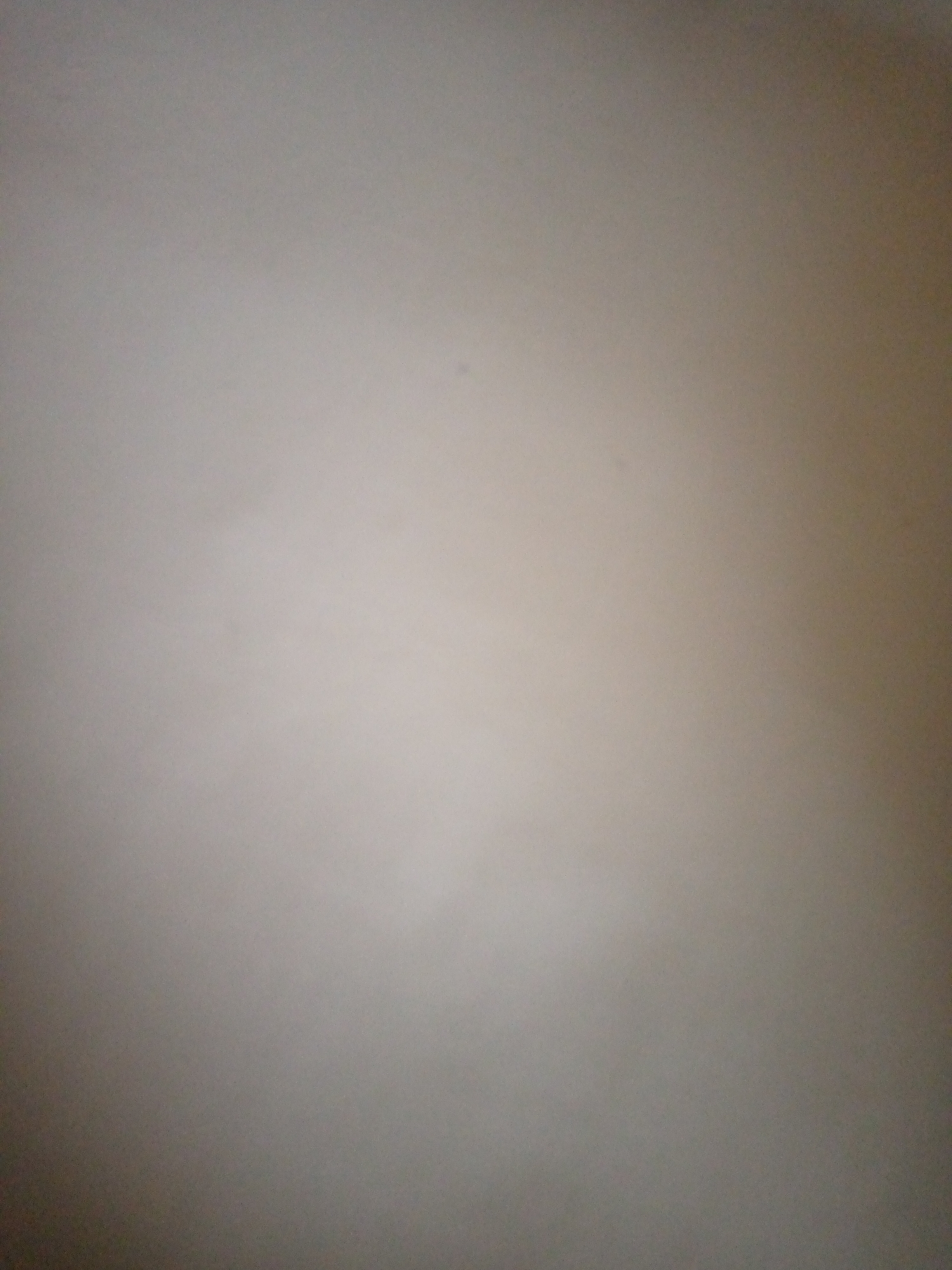 The image is a close-up, out-of-focus view of a textured, light-colored surface, likely a wall or ceiling. There are no discernible subjects such as people, objects, or a clear scene. The lighting appears to be ambient, with a gradient of brightness suggesting a light source from the upper left or right. The surface texture is subtly visible, indicating a matte finish with some fine grain. No specific time of day, weather conditions, location cues, or emotions can be inferred. There is no visible text in the image.