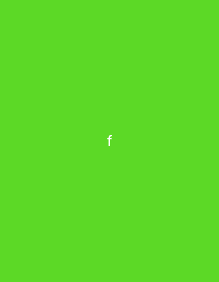 A white, lowercase "f" is centered on a solid, lime green background. There are no discernible details suggesting a location in Yerevan, Armenia. The image consists solely of the letter and the background.