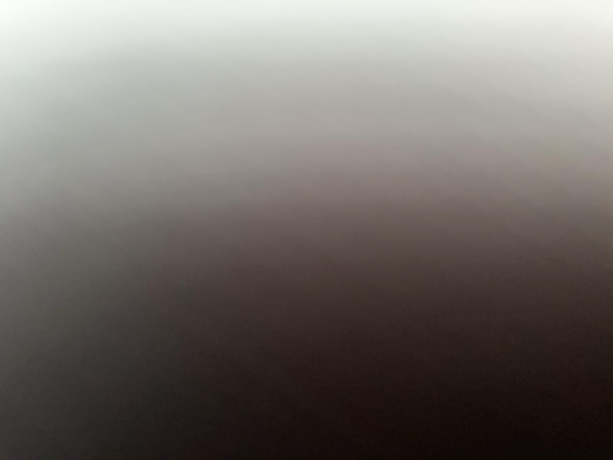 This is a photograph with a gradient of colors, transitioning from a bright white at the top to a dark brown or black at the bottom. There are no discernible subjects, objects, scenes, or activities taking place. The image is abstract and lacks any specific details that would indicate time of day, weather, location, or emotions. There is no visible text within the photograph. The context of Belgrade, Serbia, does not provide any clues for interpreting the image as it is purely abstract.