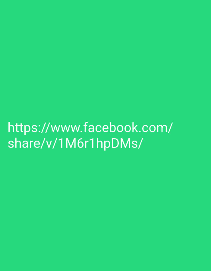 The image displays a bright green background with white text. The text reads "https://www.facebook.com/share/v/1M6r1hpDMs/". This is a URL, likely for a Facebook video or post. There are no people, objects, or environmental details depicted in the image. The location of Lakea Satu, Indonesia is not visually represented or alluded to in any way.