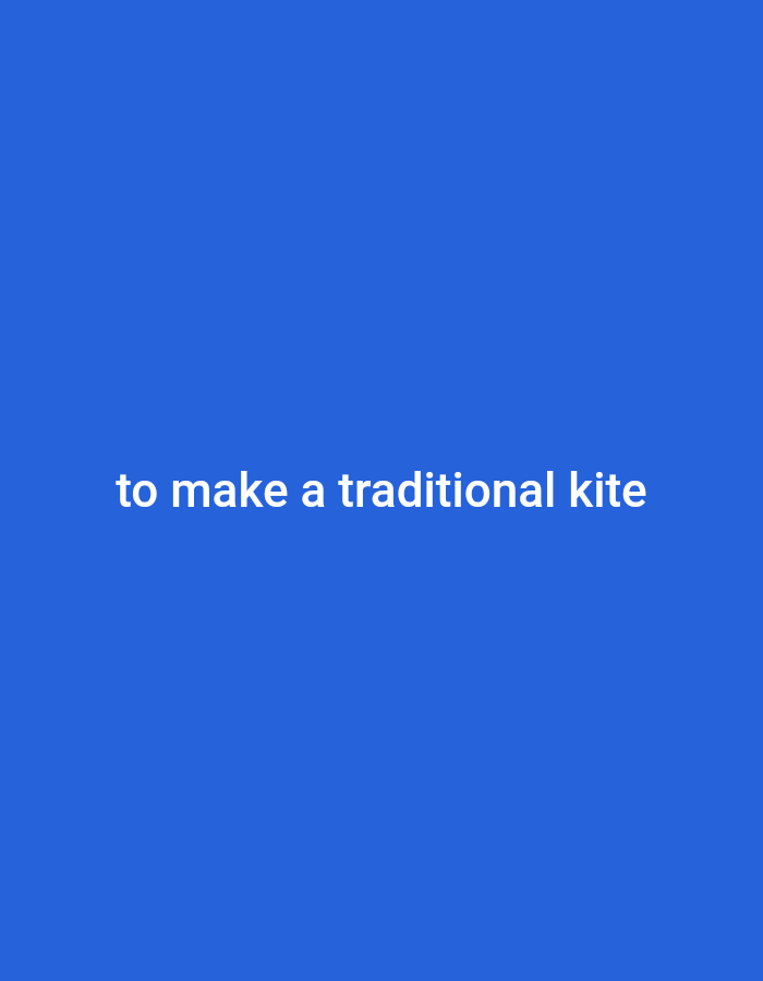 The image displays white text on a solid royal blue background. The text reads "to make a traditional kite". There are no people, objects, or environmental details present in the image. The location in Kaliputih, Indonesia, is not depicted or suggested by the image content.