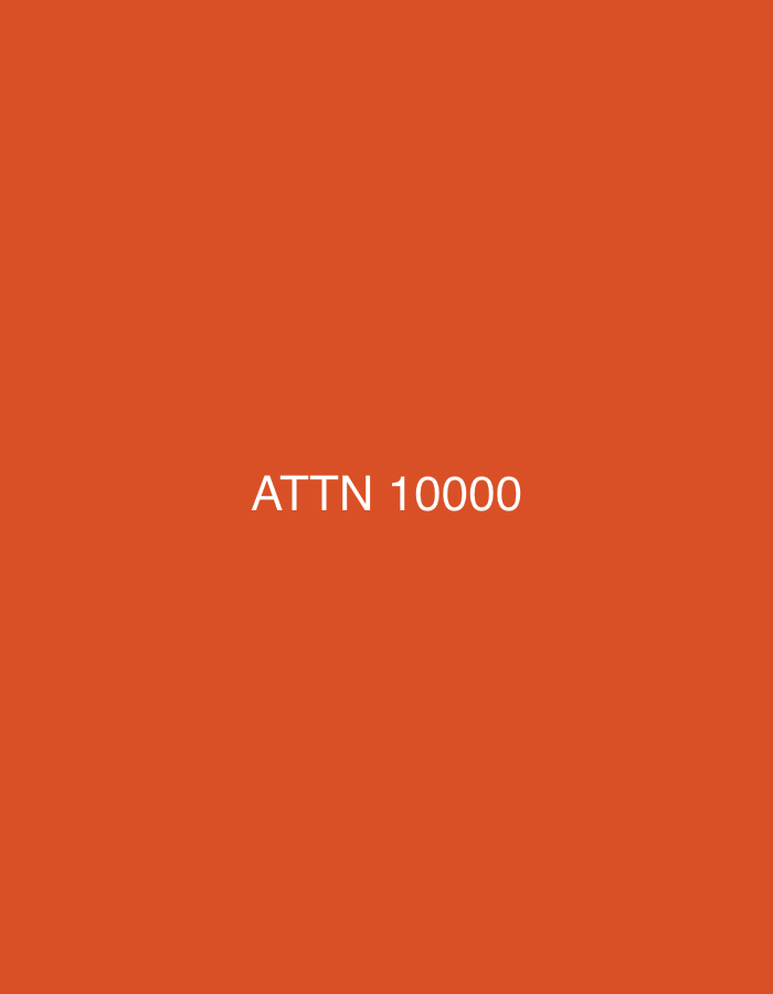 The image shows the text "ATTN 10000" in white, sans-serif font centered on an orange background. There are no people, objects, or environmental details depicted, and the image does not provide any information about the city of Moscow, Russia.