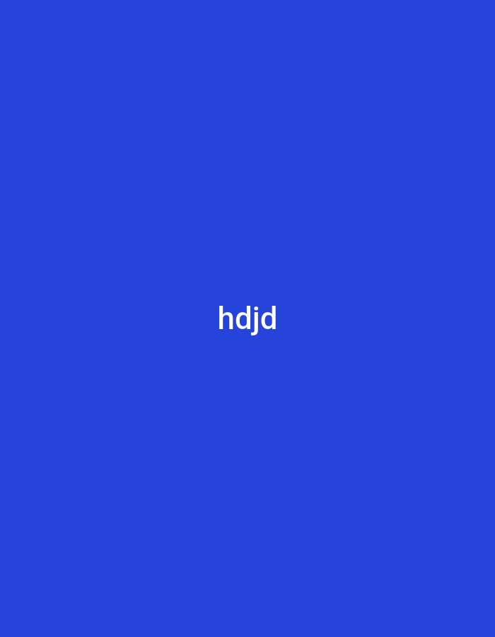 The image displays a solid, uniform royal blue background. Centered on this monochromatic field is the text "hdjd," rendered in a white, lowercase, sans-serif font. There are no other discernible subjects, objects, or environmental elements present in the image. The setting is abstract, providing no visual cues to a specific location, time of day, or weather conditions, despite the provided context of Yerevan, Armenia. No activity or event is taking place, and no emotions are conveyed through this minimalist graphic design.