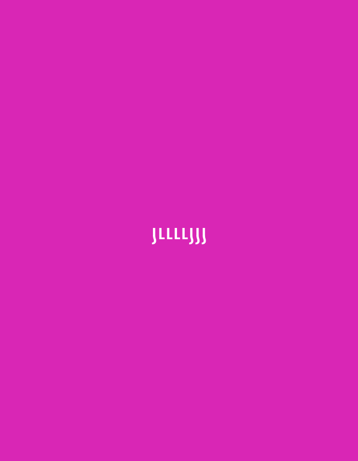The image displays a plain, solid magenta background. Centered horizontally and positioned slightly above the vertical midpoint of the frame, white text reads "JLLLLJJJ". The font appears to be sans-serif. There are no other discernible subjects, objects, people, or activities depicted. No specific time of day or weather conditions are indicated by the minimalist composition. The image itself provides no visual cues for its location, but it is contextually associated with Yerevan, Armenia.