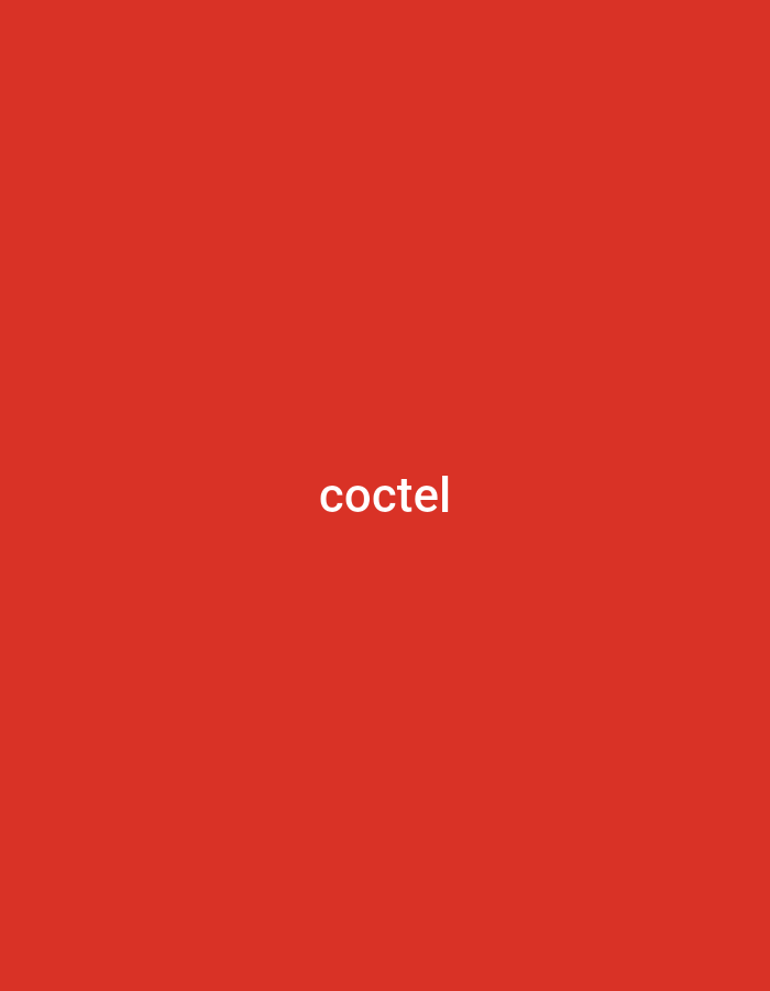 The image is a red background with the word "coctel" in white text in the center. There is no information in the image about Yerevan, Armenia, or any other location. There are no people, subjects, objects, actions, interactions, or environmental details present in the image.