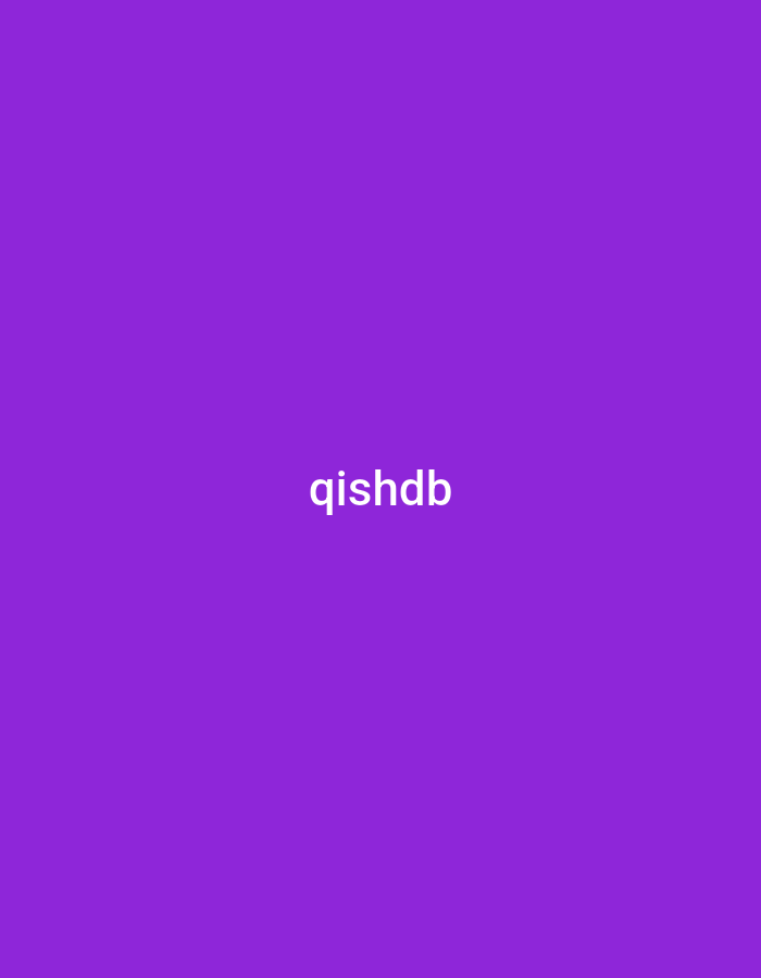 The image is a solid purple background with the white text "qishdb" centered horizontally and vertically. There are no people, objects, actions, or interactions visible. The location in Jalingo, Nigeria, is not discernible from the image.