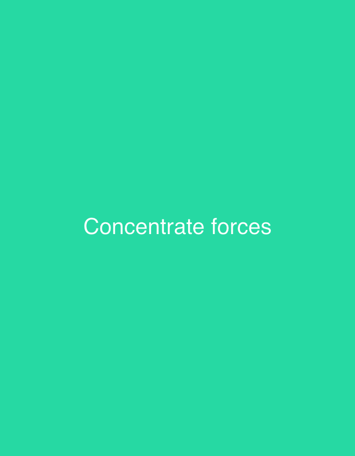 The image is a plain teal background with the words "Concentrate forces" in white text centered on the screen. There is no indication of location in Kabong, Nigeria.