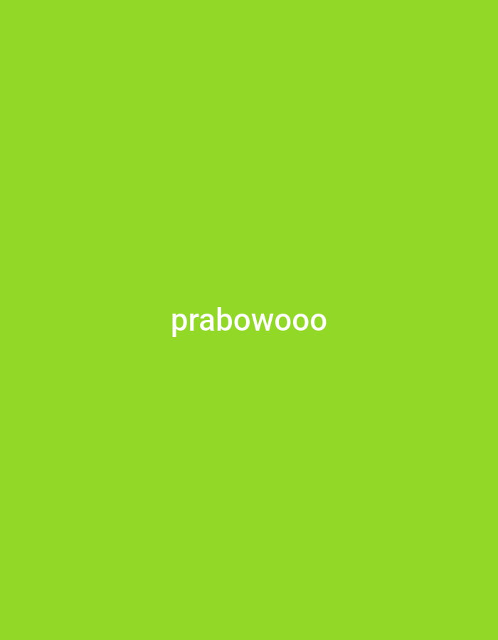 The image is a solid lime green background with the white text "prabowooo" centered. There is no discernible location within the city of Babakan, Indonesia, or any other environmental context present.