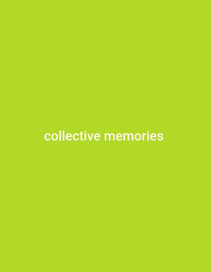 The image displays the words "collective memories" in white, sans-serif font centered on a bright green background. There is no discernible location within the city of Lhokseumawe, Indonesia, or any people, subjects, objects, or actions depicted. The image is a simple graphic with text.