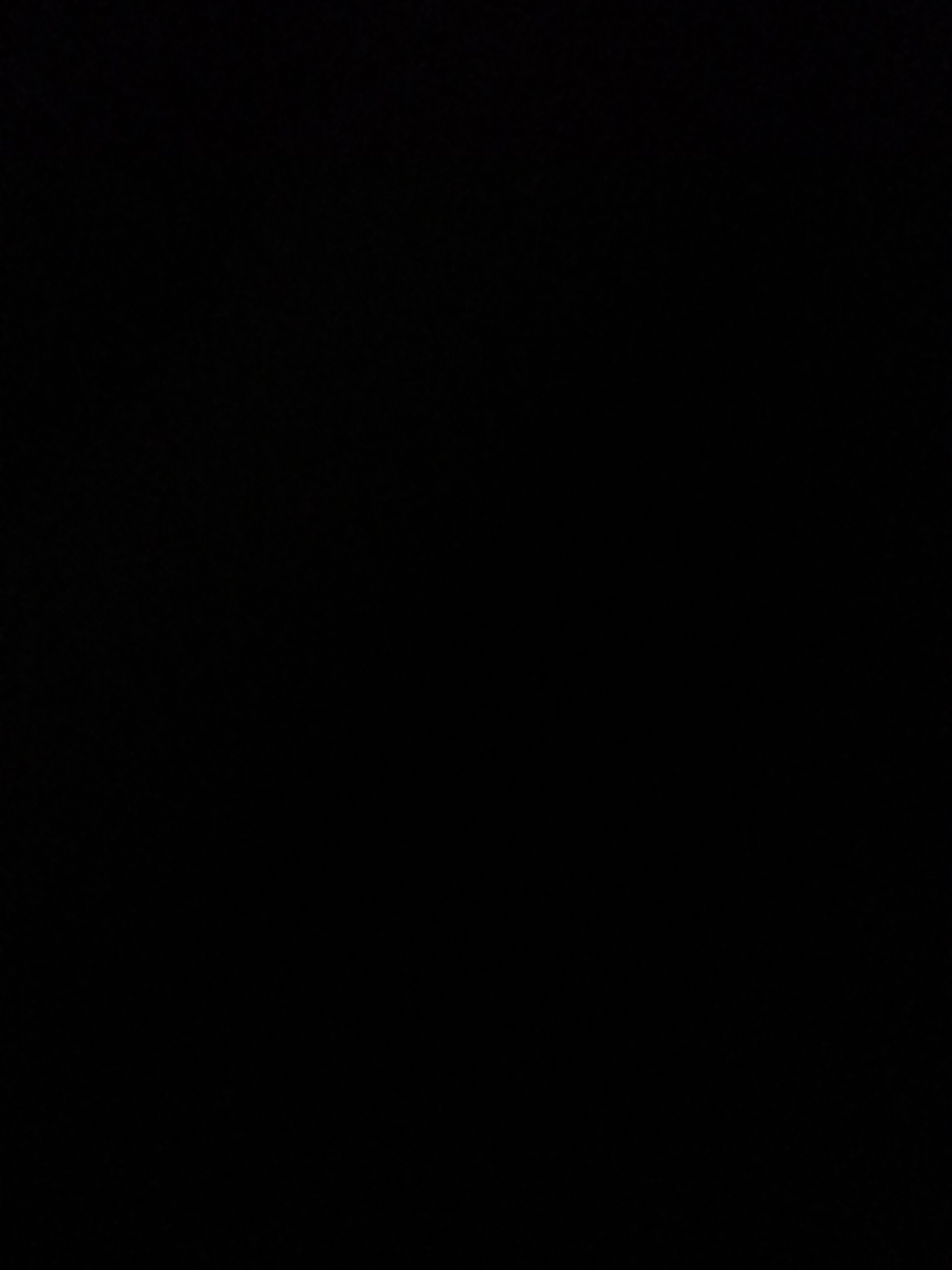 The provided image is entirely black. There are no discernible subjects, objects, scenes, activities, notable details, or visible text. Therefore, no description can be provided based on the content of the image.