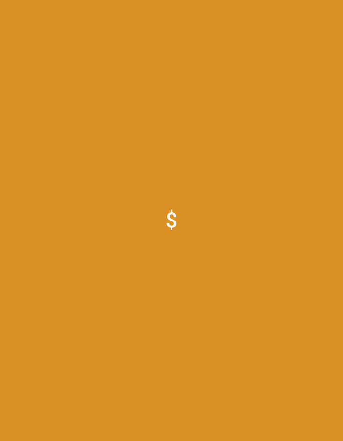 A white dollar sign is centered on a solid golden-brown background. There is no discernible location information within the image.
