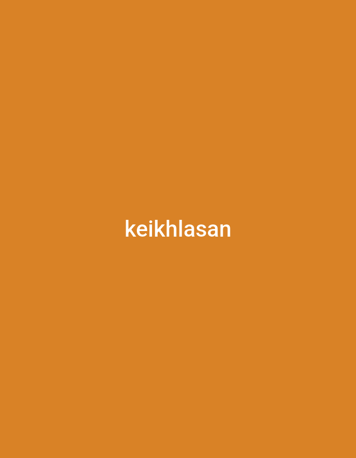 The image is a full-frame shot of an orange background. In the center of the frame, white text reads "keikhlasan." The word is written in a sans-serif font. There are no people, objects, actions, interactions, or environmental details visible in the image, nor is there any information to suggest a location in Depok, Indonesia.