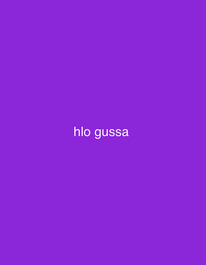 The image is a digital graphic with a solid purple background. White text is centered on the lower half of the image and reads "hlo gussa". There is no discernible location in Ghaziabad, India, or any people, subjects, objects, actions, or interactions depicted.