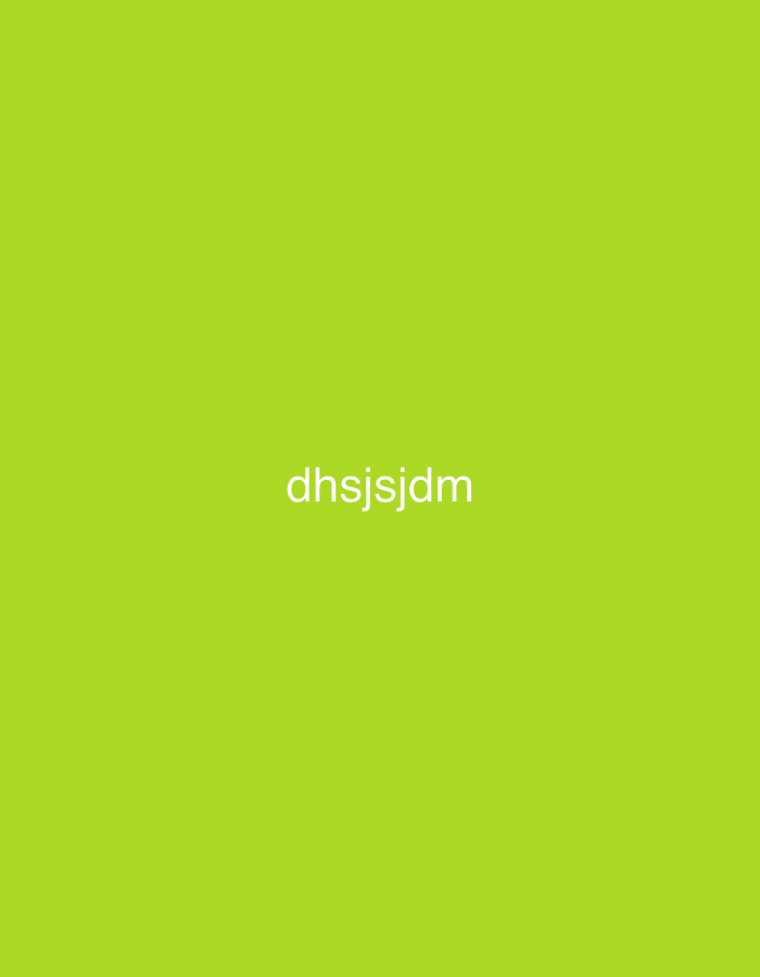 A lime green background has the letters "dhsjsjdm" written in white across the center. The location is unknown and cannot be determined from the image. No people, subjects, objects, actions, interactions, or environmental details are present other than the color and text described.