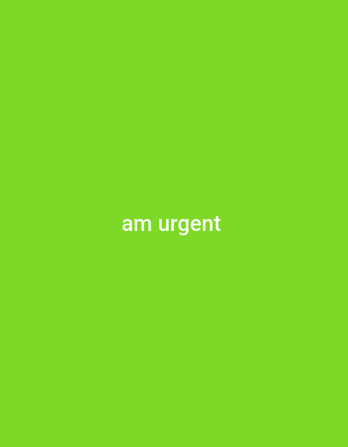 The image is a solid lime green background with the text "am urgent" centered in white. There is no discernible location within the city of Jalingo, Nigeria, or any other contextual information present.