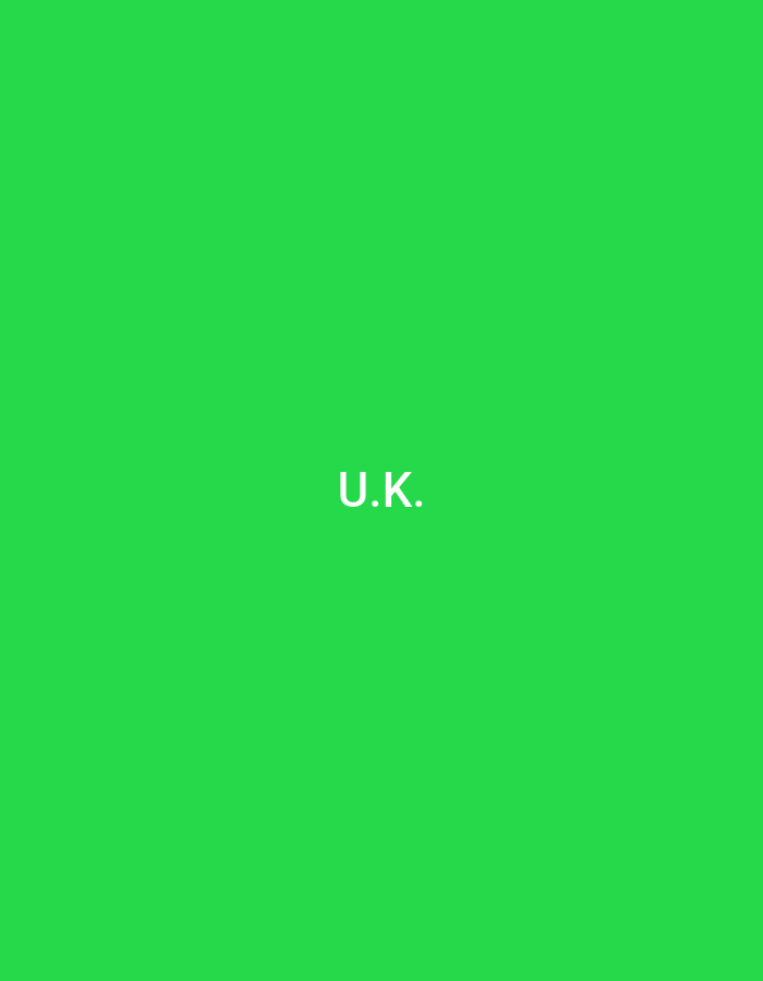 The image is a solid bright green background with the text "U.K." centered in white. There are no discernible elements in the image that would suggest a location in Küçükçekmece, Turkey.