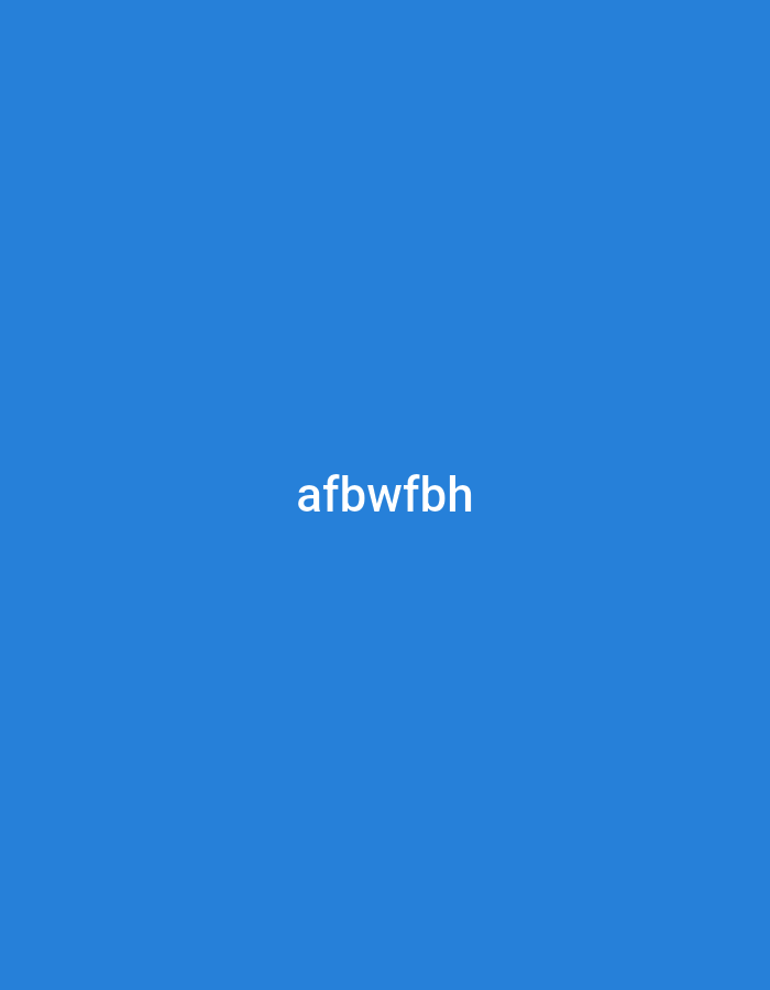 A blue background with the text "afbwfbh" in white, centered.