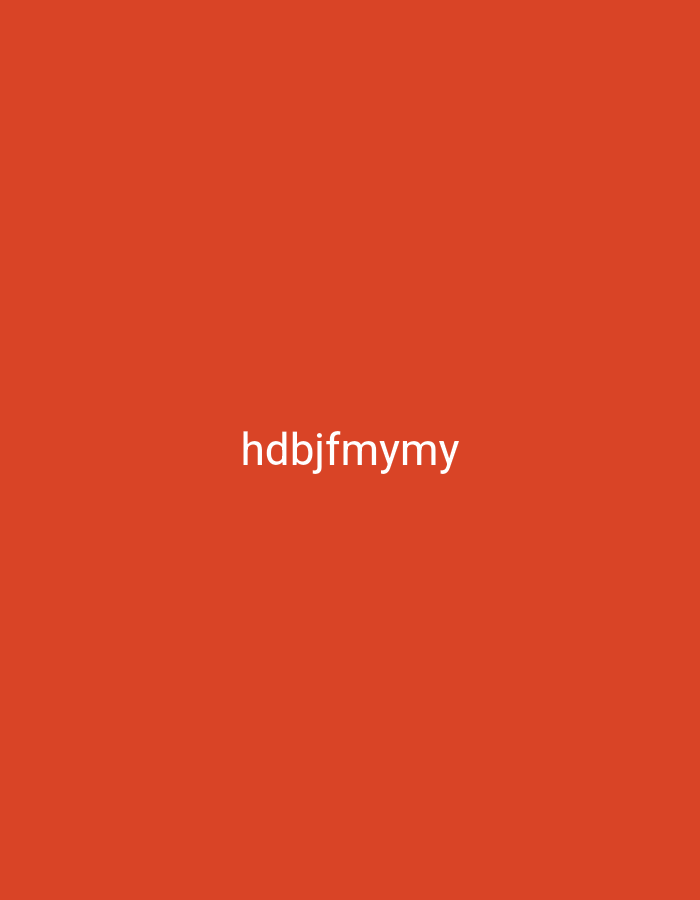 A plain, orange-red background fills the frame. Centered in the lower half of the image, white text reads "hdbjfmy.my".