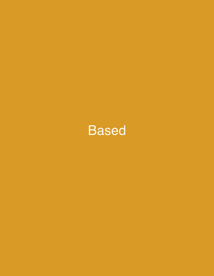 The image shows the word "Based" written in white text against a solid orange background. There is no discernible location in the city of Shumen, Bulgaria, or any people, subjects, objects, or actions depicted. The image is a simple graphic element.