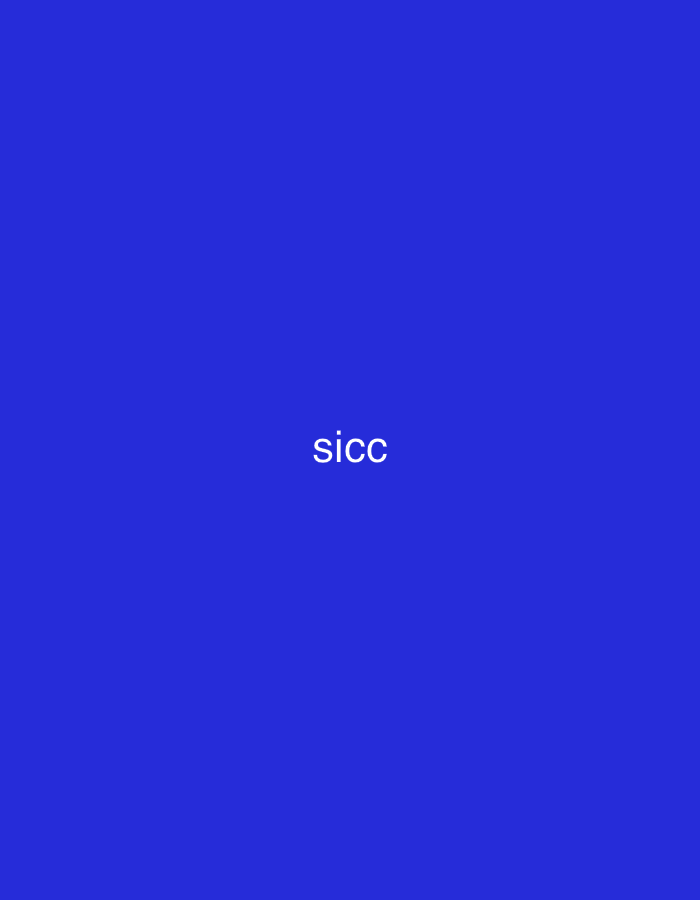 The image is a solid blue background with the word "sicc" written in white text in the center. There is no indication of it being located in Casablanca, Morocco.