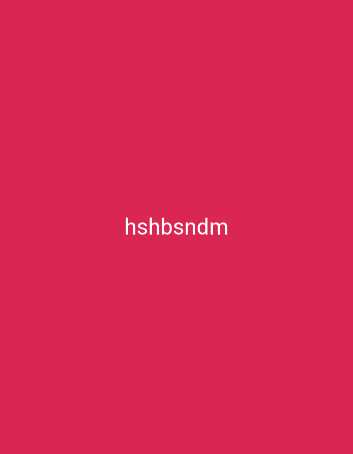 The image shows the text "hshbsndm" displayed in white, sans-serif font, centered horizontally and positioned towards the bottom of a solid, vibrant pink background. There are no other objects, people, or environmental features present in the image. The scene is entirely abstract and lacks any context related to a specific location like Nsugpe, Nigeria.