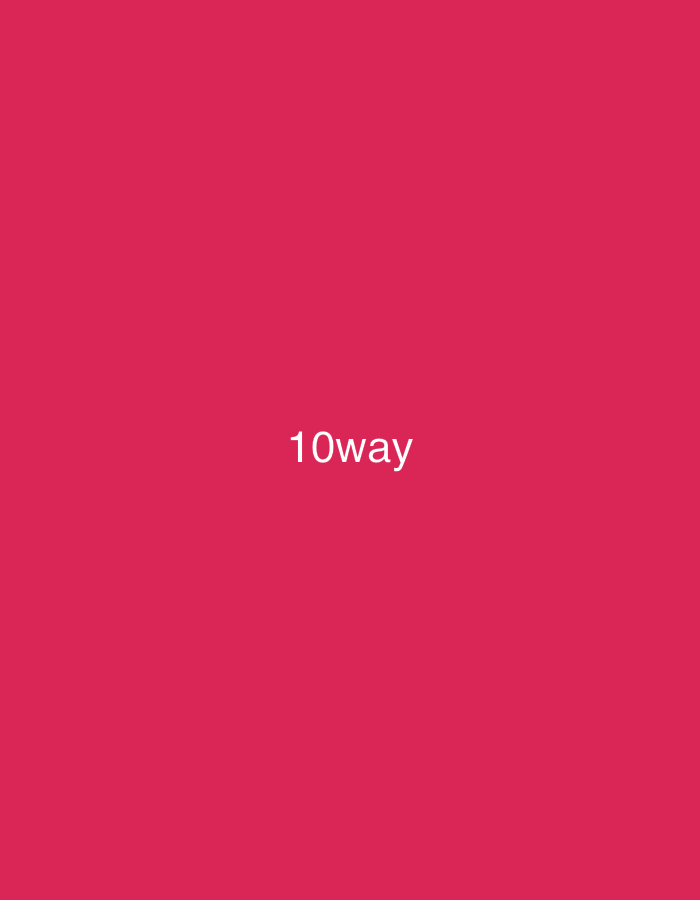 The image displays a solid, uniform magenta background. Centered horizontally and vertically on this background is the white text, "10way". There are no other subjects, objects, people, actions, or environmental details present in the image. The image contains no visual elements that provide information regarding a specific geographical location, such as the city of Casablanca, Morocco, or any other real-world setting.