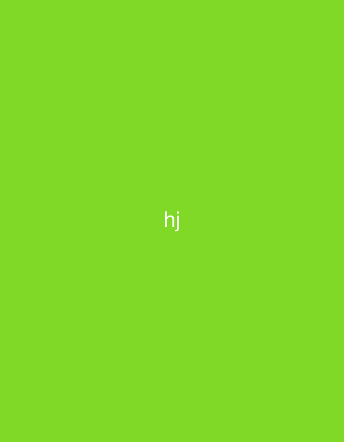 The image presents a solid, vibrant lime green background, reminiscent of chartreuse. Centrally placed on this monochromatic field are the lowercase letters "hj," rendered in white. There are no discernible subjects such as people, animals, or distinct objects other than the text itself. No activity or event is taking place, as the image is a static graphic. The scene lacks any specific location cues, weather indications, or elements that would suggest a particular time of day or convey an emotional tone. The provided location context of Vagharshapat, Armenia, is not visually represented within the image.