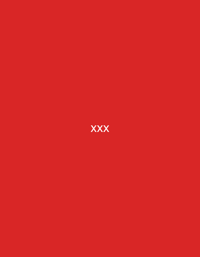 The image displays a uniform red background. Centrally positioned on this red field is the text "XXX", rendered in white, uppercase, sans-serif characters. No people, objects, specific actions, interactions, or environmental details are depicted. The scene offers no visible geographical or contextual information.