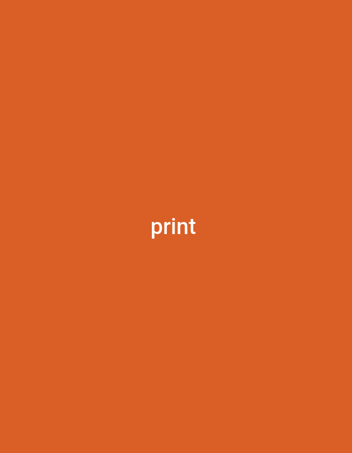 The image is a plain, solid orange background with the word "print" in white text centered in the middle. There are no discernible subjects, activities, or events taking place. The image is a digital file and does not depict any real-world scene, time of day, weather, location cues, or emotions. The only visible text is the word "print". The provided location context of Wuro Sani, Nigeria, is not reflected in the image content.