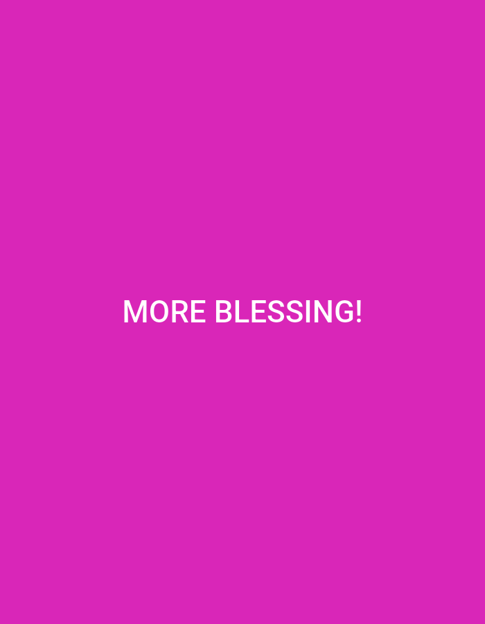 The image is a solid magenta background with the words "MORE BLESSING!" written in white, centered horizontally and vertically. There is no indication of the city of Adonkolo, Nigeria or any discernible scene.