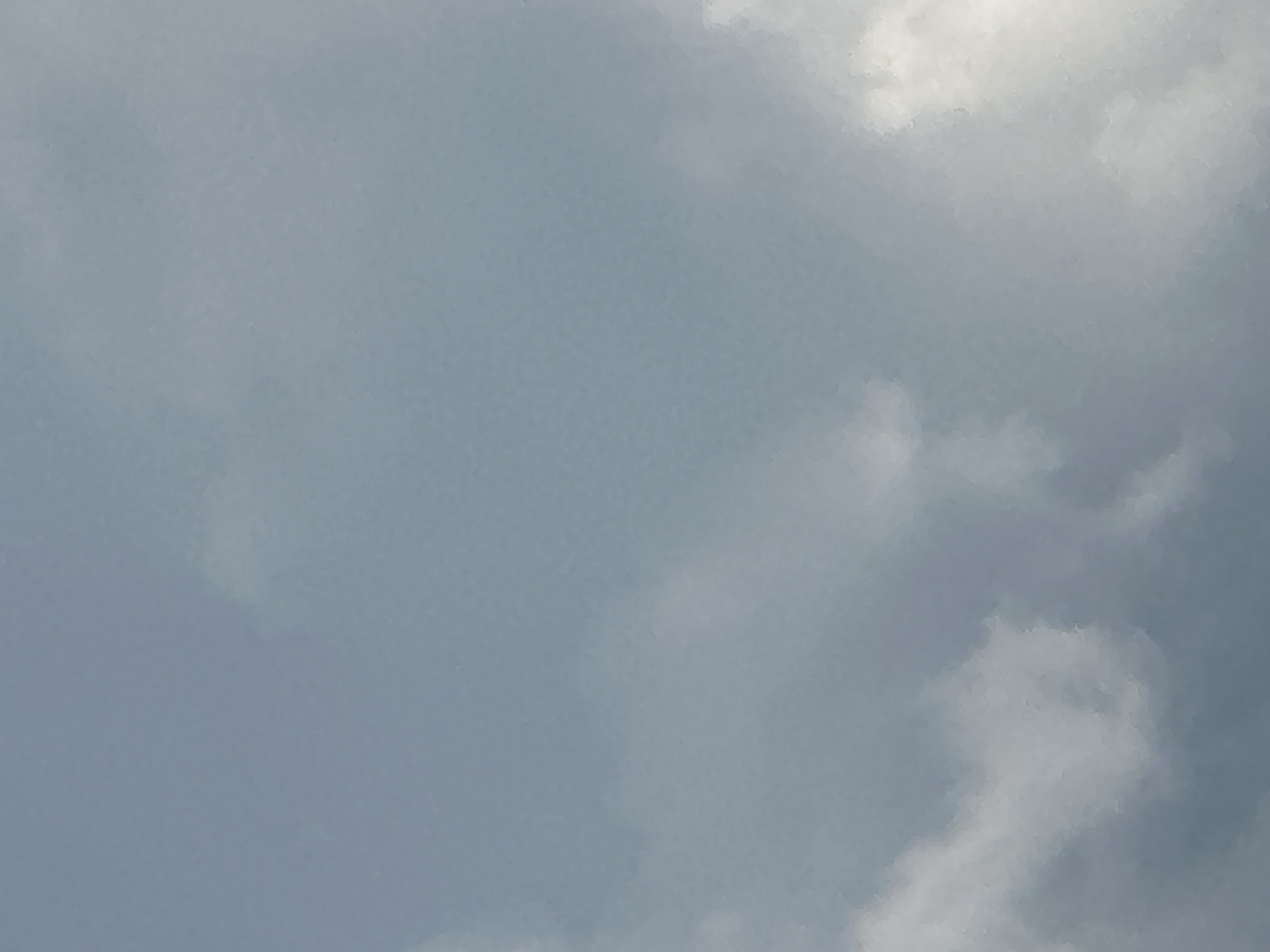 The image shows a cloudy sky. The clouds are various shades of gray and white, with some areas appearing darker and more ominous. The sky is overcast, suggesting it may be a day with potential for rain or a storm. There are no visible landmarks or distinguishing features in the image that would indicate a specific location within Belgrade, Serbia. The image is a close-up of the sky, making it impossible to discern any elements of the city below.