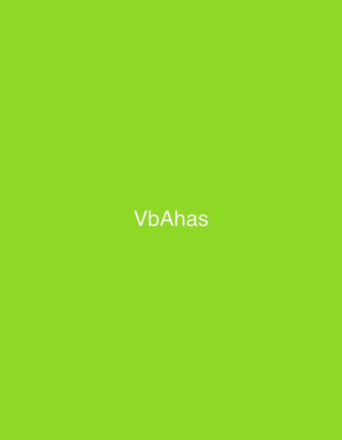 The media file features a solid, vibrant lime green background. Centrally positioned on this uniform backdrop is the white text "VbAhas." There are no people, discernible objects, or specific scenes depicted in the image, making it an abstract or graphic composition rather than a photograph of a physical environment. No activities or events are taking place. The image provides no visual cues regarding time of day, weather, or specific location within Santa Ana, Venezuela, although this is the provided context.