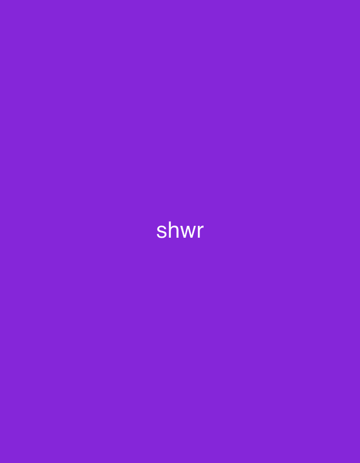 The image is a solid purple background with the word "shwr" in white text centered on the screen. There is no discernible location in Casablanca, Morocco, or any other visual information beyond the text and background.