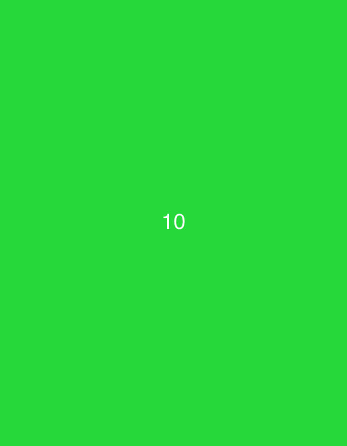 The image is a solid bright green background with the number "10" displayed in white text in the center. There is no identifiable location in the city of Đà Nẵng, Vietnam, as the image is abstract and contains no geographical or architectural features.