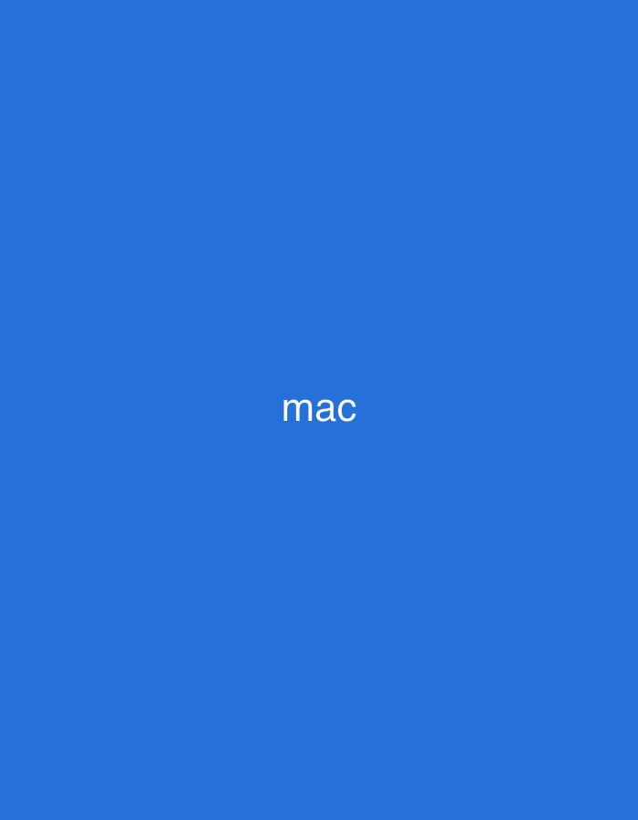 The image displays a plain, solid blue background. Centered horizontally and vertically on this blue field is the lowercase word "mac" rendered in white, sans-serif text. The scene is set in Casablanca, Morocco. No people, other subjects, objects (besides the text), actions, interactions, or specific environmental details are visible in the image.