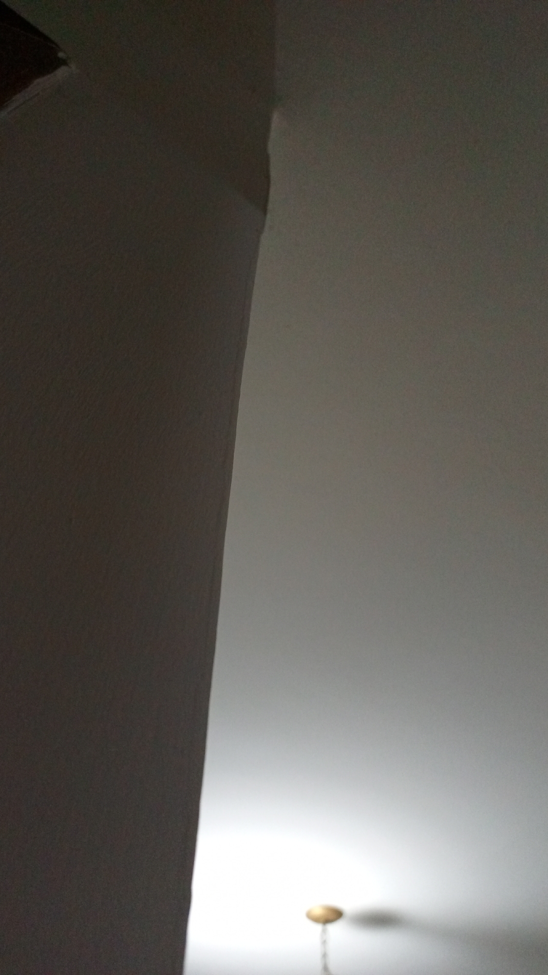 The image shows a view of a section of a wall and ceiling, seemingly indoors. The left side of the image is dominated by a darker-toned wall, contrasting with the lighter-colored ceiling on the right. A light fixture is faintly visible in the lower part of the image. The location, Los Robles, Venezuela, cannot be confirmed from this image, and there is no evidence of people or actions within the frame.